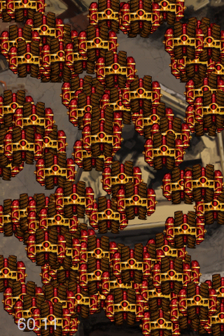 screenshot of 100 tanks in OpenAphid-Engine